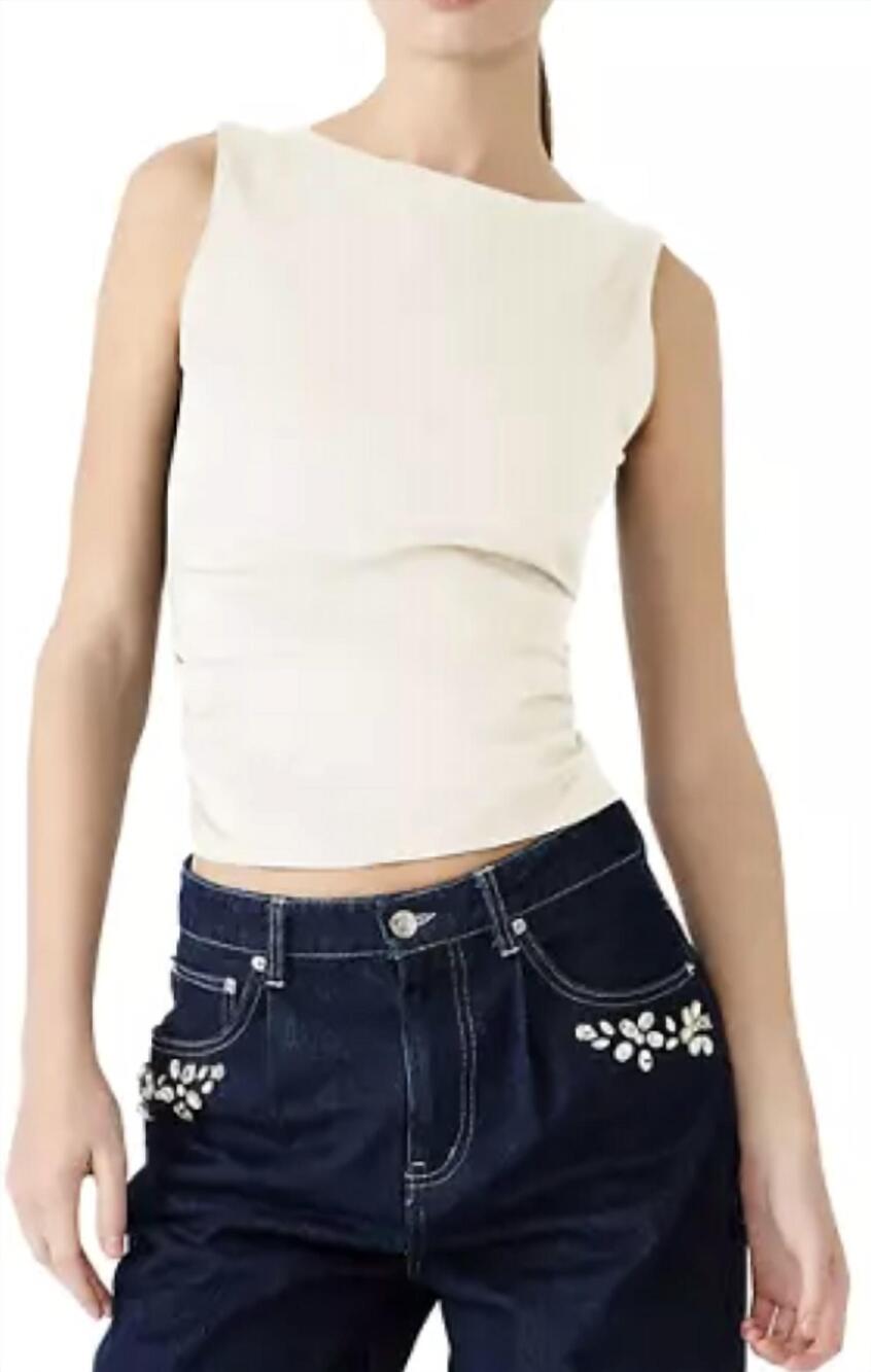NEW STEVE MADDEN adair basic top in white